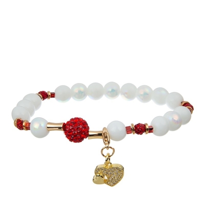 Gold Heart Charm XOXO Customize Name Handmade Beads Bracelets For Girlfriend Gift