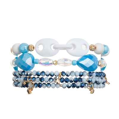 Crystal Glass Masterfully Crafted Beads Bracelet For Girls Friendship Lucky Jewelry