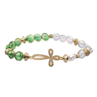 Green Beaded Mint Stretch Beaded Bracelet Ireland Inspired Gift