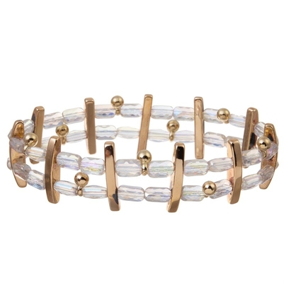 Handmade Stackable Bracelet Mini Glass Seed Bead Stretchy Crystal Dainty