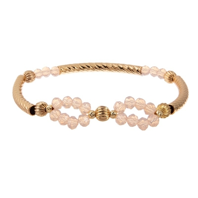 Affordable Infinite Handmade Adjustable Beaded Bracelet Gold Plated For Party