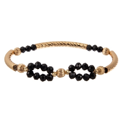 Affordable Infinite Handmade Adjustable Beaded Bracelet Gold Plated For Party