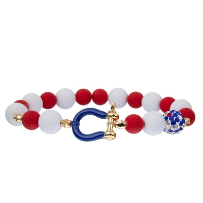 Unisex Enamel Colorful Charm Stretchy Stacking Bracelets Glass Beaded Christmas Gift