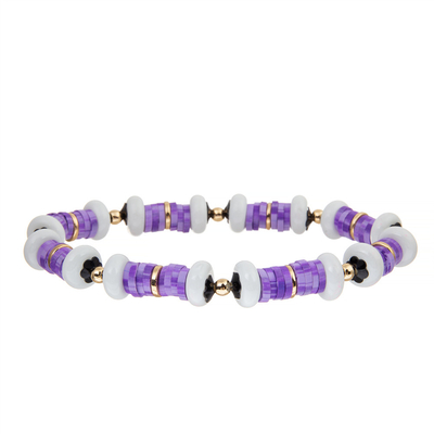 Vinyl Polymer Clay Handmade Bracelet Disc Beads Colorful Bohemian Style for Women