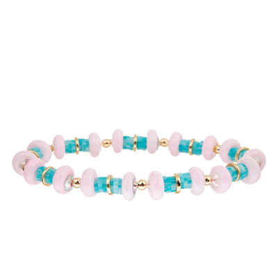 Vinyl Polymer Clay Handmade Bracelet Disc Beads Colorful Bohemian Style for Women