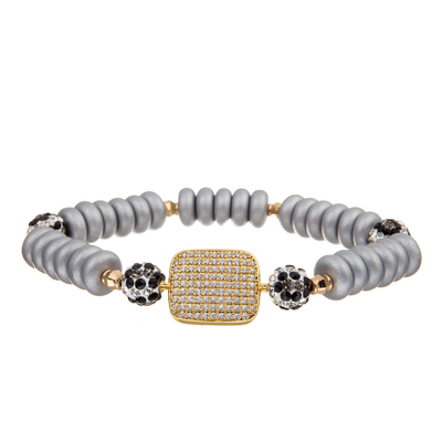 Custom Handmade Brass Metal Bangles Bracelet Boho Stone Gold Plated For Women