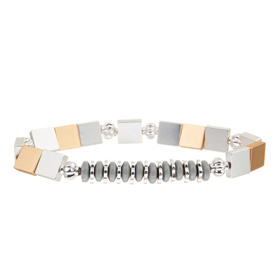 Square Natural Gemstone Bangles Healing Stone Bead Bracelets Women Jewelry